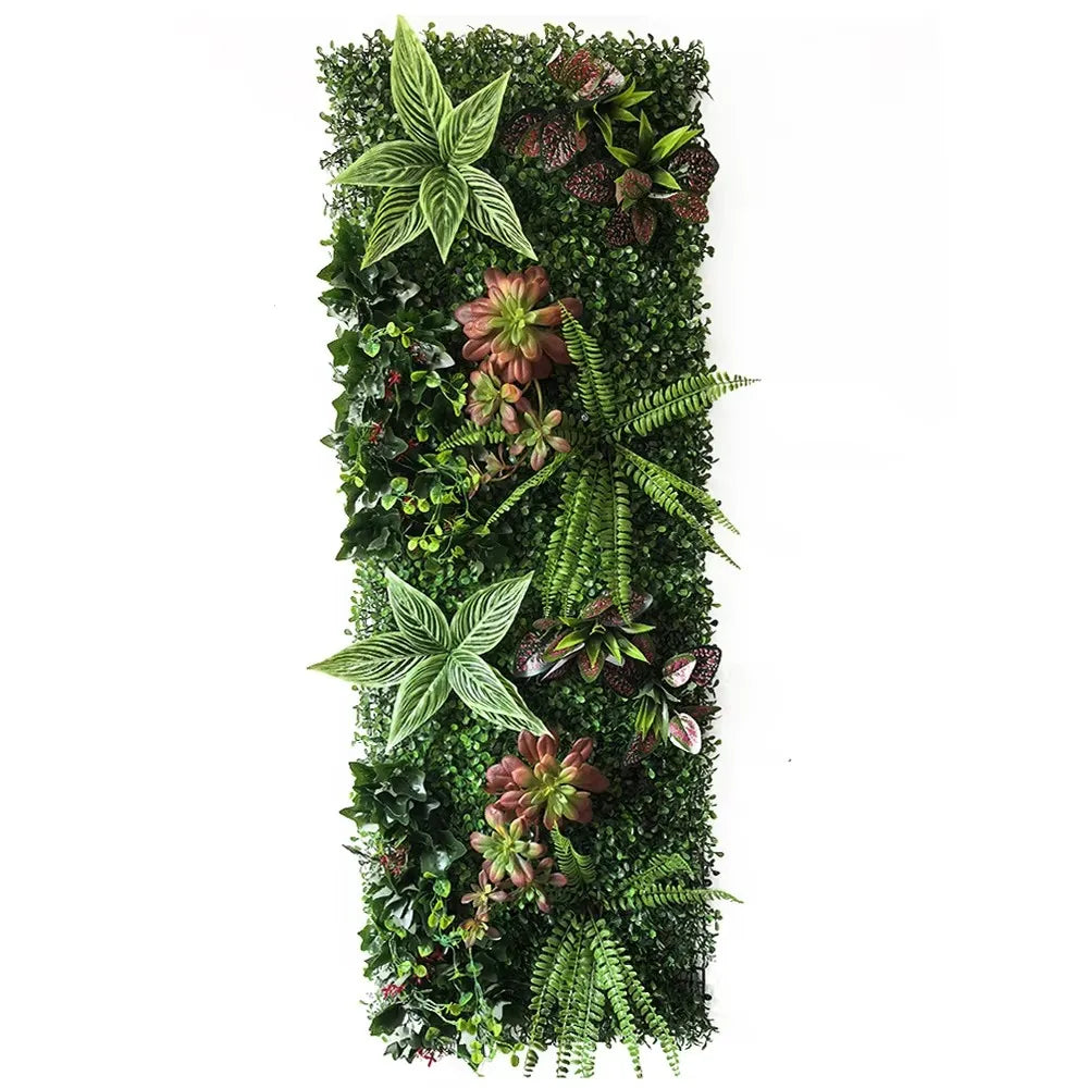panneau mural végétal moderne naturel feuilles mousse accroché décoration intérieure vert marron rouge