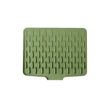 tapis drainage silicone noir moderne rayures diagonales cuisine antidérapant résistant chaleur 40cm 32cm