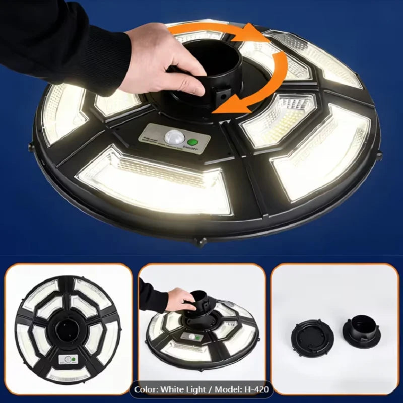 lampe solaire moderne noire éclairage automatique ip65 étanche led garage jardin