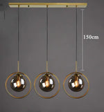 suspension or transparent moderne lampe pendentif verre boule chambre salon étude hall