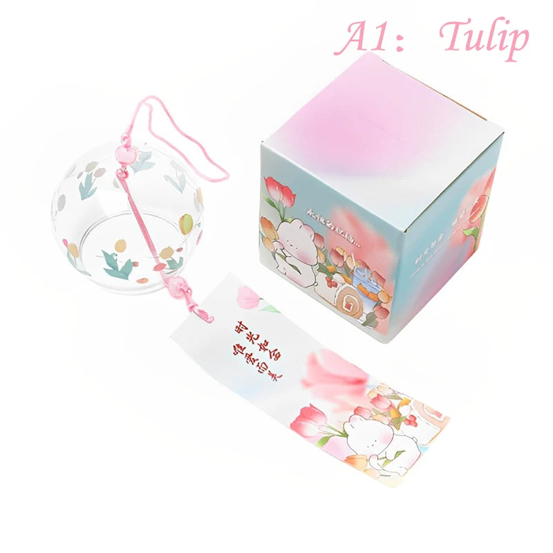 cloche vent japonaise transparente poissons floral ruban maison spa cuisine traditionnelle