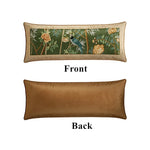coussin carré velours floral oiseau vert beige traditionnel décor maison lit sofa nouvelle collection