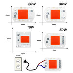 plaque led grow light croissance plante intérieur interrupteur connecteur électrique aluminium