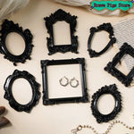 cadres decoratifs noir decorations florales baroque vintage gothique victorien bijoux argents