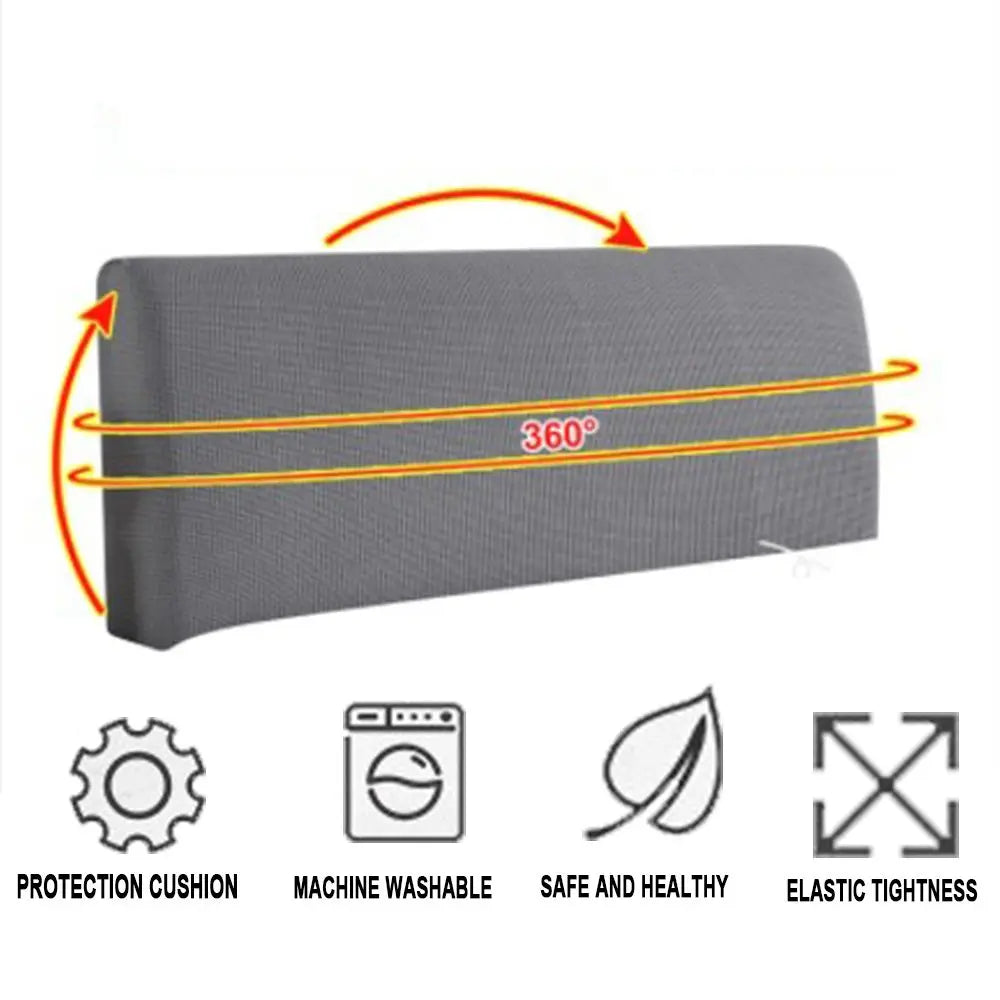 housse tête lit élastique protège tête lit moderne textile tissé couleur unie