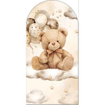 cadre arqué nuages étoiles ours enfantin oh baby beige doré clips festif decoration