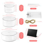 support gâteaux transparent moderne exposition pâtisserie anniversaire mariage décoration table respectueux environnement couvertures motifs