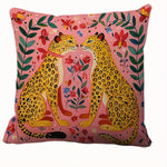 housse coussin imprimée double face motifs floraux animaux multicolores moderne polyester amovible lavable 35cm