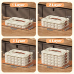 boîte gâteaux moderne transparente poignée amovible couches grande capacité blanc beige