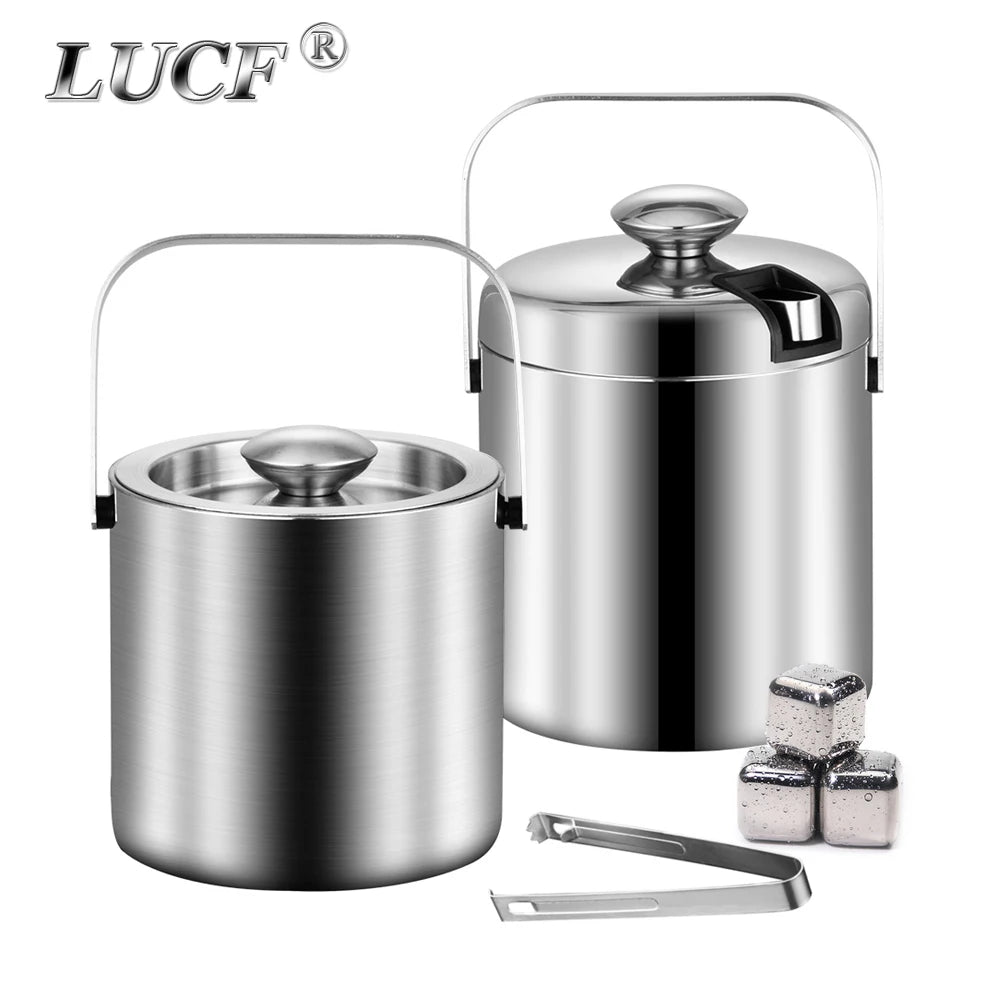 cuve glace argentée lisse moderne tongs refroidisseur vin boisson bière