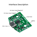 module contrôle lampe table 8W LED tactile vitesses vert circuit imprimé composants électroniques USB