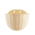 panier suspendu tissé moderne blanc bleu clair rose orange grille protection