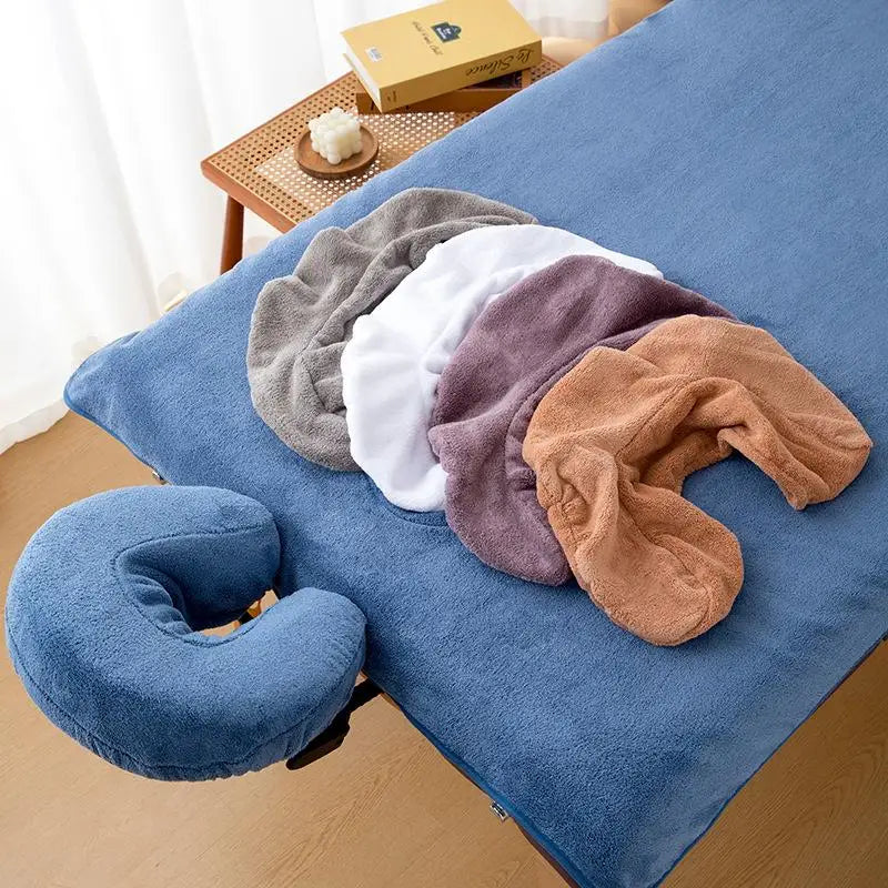 coussin voyage bleu gris velours doux confortable ergonomique