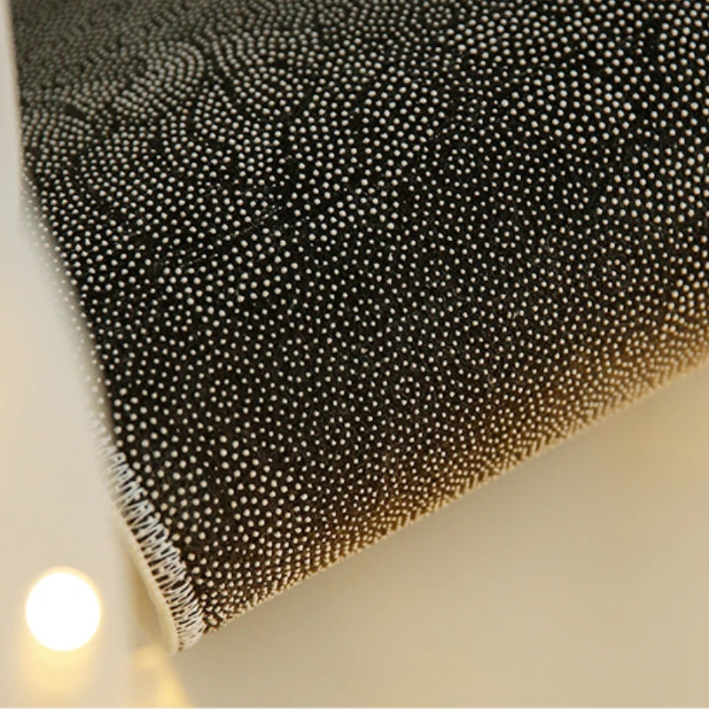 tapis polyester motif tasses have good day blanc noir moderne minimaliste