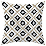 lot coussins décoratifs géométriques blanc noir beige canapé salon moderne polyester