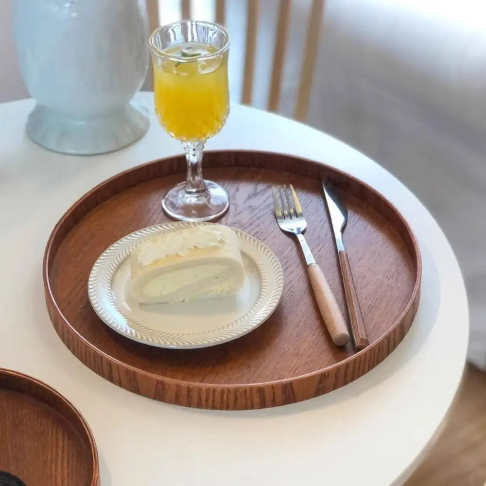 assiettes plates bois marron grain naturel modernes set différentes tailles