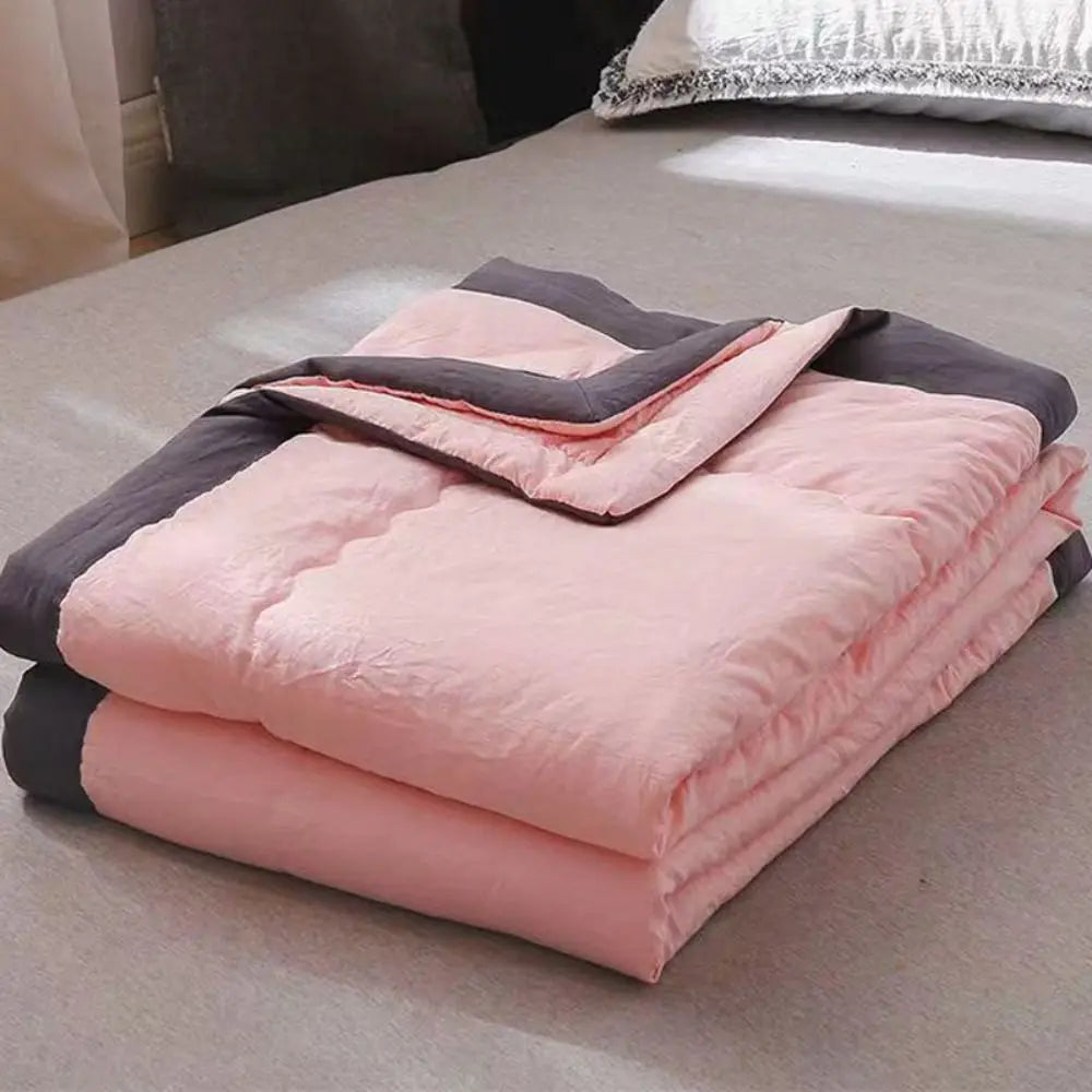 couverture rafraîchissante double face polyester coton effet froid respirante moderne jaune rose gris uni
