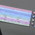 rubans décoratifs fleurs cerisier papier origami étoiles rose blanc bleu vert bricolage fête