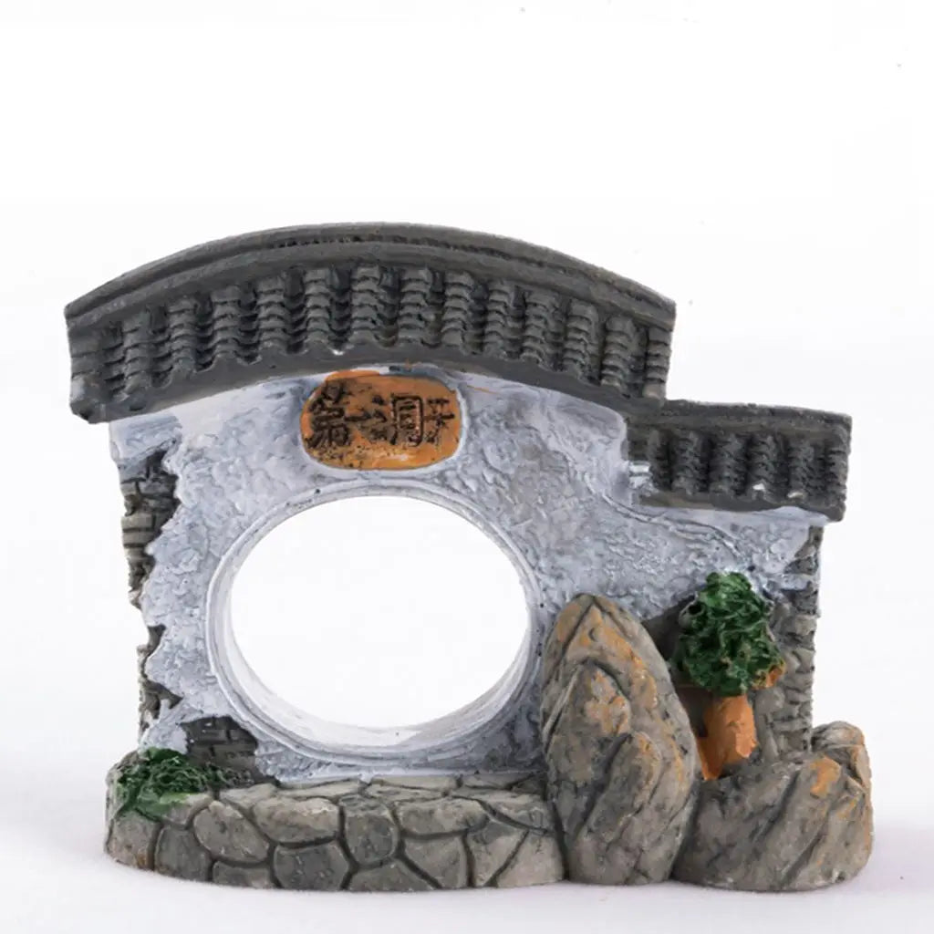 miniatures traditionnelles résine bâtiments toitures tuiles détails architecturaux gris noir vert