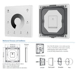 contrôleur led sans fil zones gradateur tactile noir blanc modernes 24v 36v