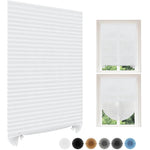rideaux plissés blancs adhésifs sans fil opaques modernes fenêtres salon chambre