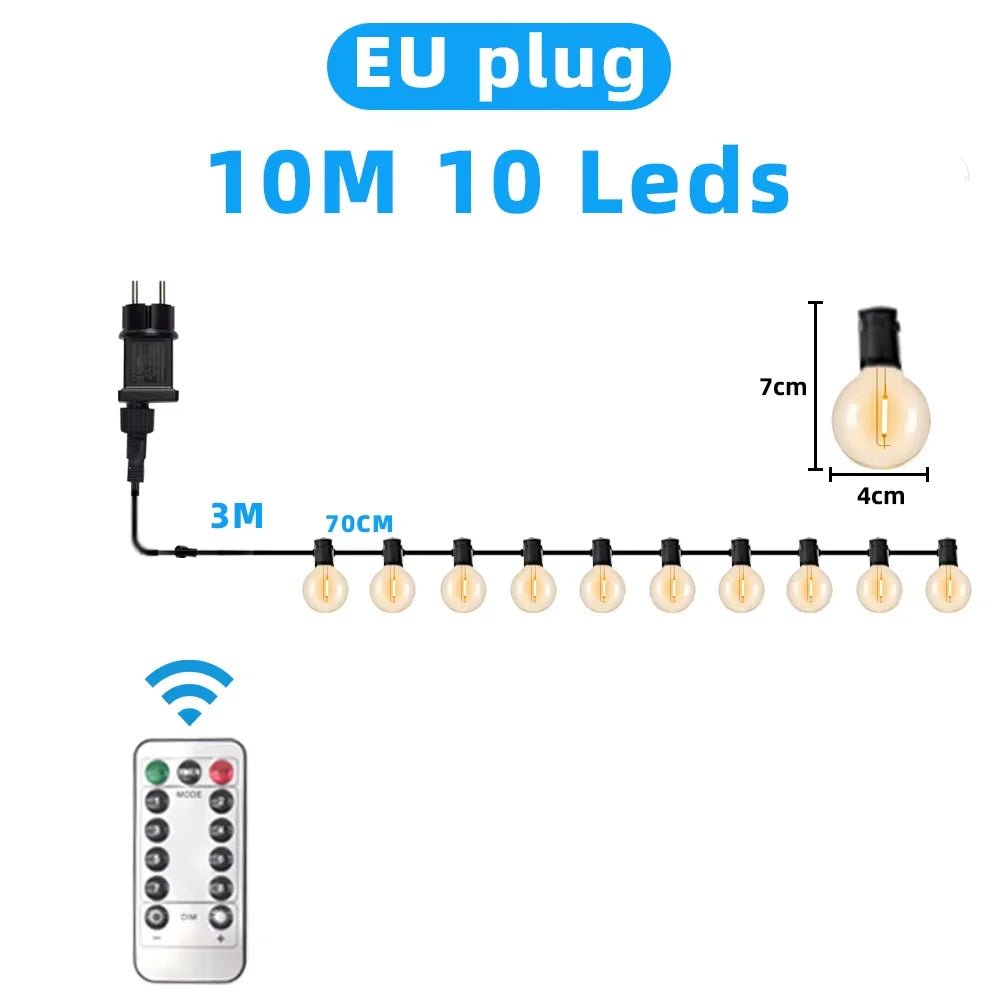 guirlande lumineuse led extérieure transparente dorée moderne clips solaire télécommande étanche ip65 vacances jardin