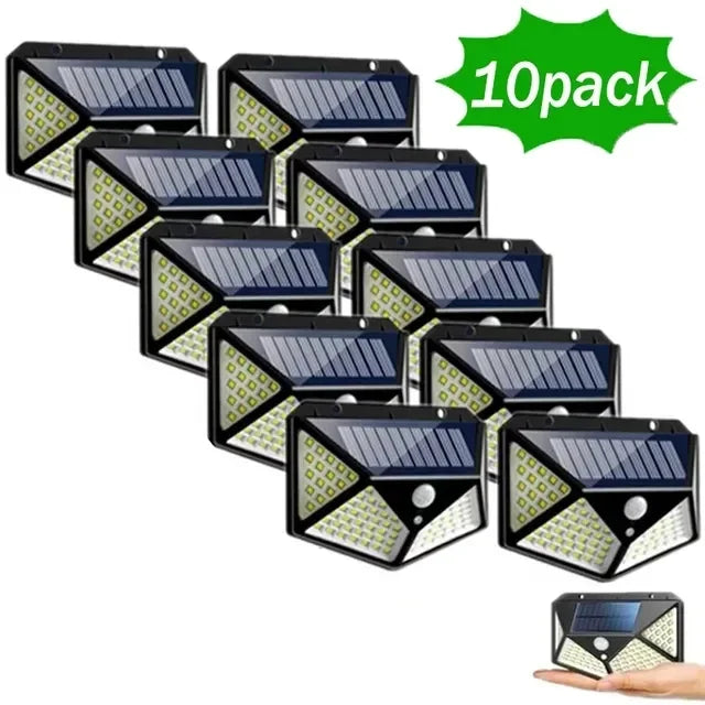 lampes solaires led détecteur mouvement moderne lot 10 noir blanc