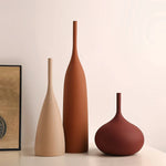 vases décoratifs céramique beige marron rouge minimaliste modernes scandinaves abstraits portaits bougies