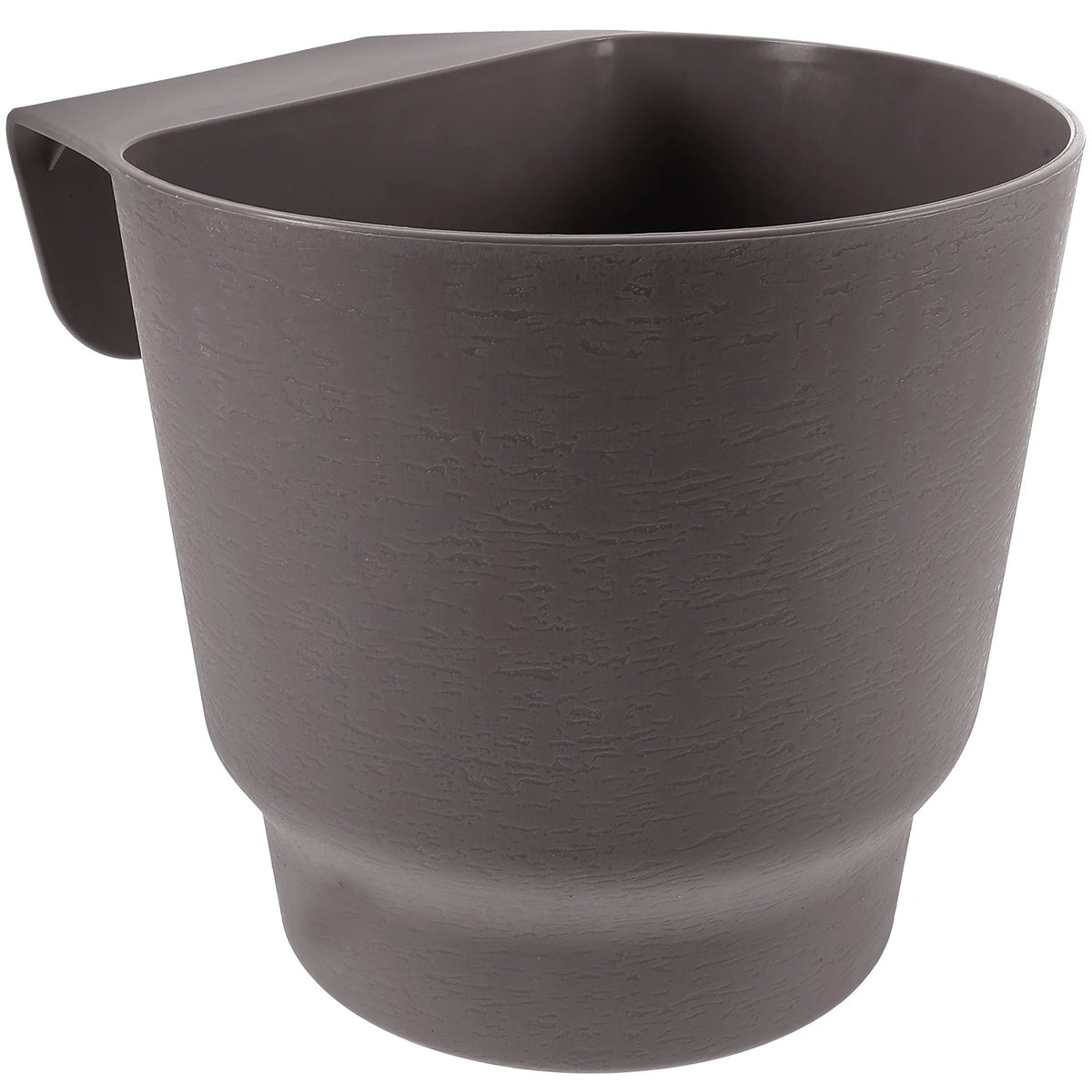 pots fleurs suspendus mural bleu gris blanc texturé moderne grille drainage vis jardin