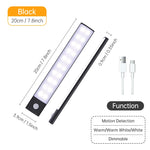 veilleuse led 10 20 30 40 60cm adhésive sans fil capteur mouvement blanc moderne