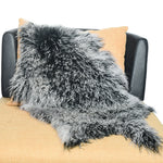 coussin fourrure gris vert rouge violet marron naturel hiver maison laine solide dry frost