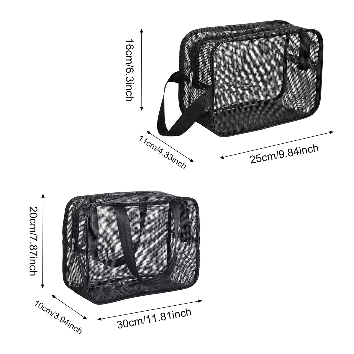 sac toilette pliable transparent multi usages toile polyestère minimaliste contenants cosmétiques rangement salle bain