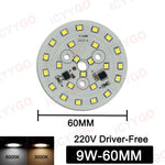 plaque led circulaire 12w 15w 18w diodes blanches moderne ac 220v 240v