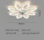 plafonnier moderne or noir feuilles stylisées led télécommande flux lumineux 2000 82000 tension 110