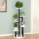 étagère plantes moderne multi niveaux noire blanche bois pots succulentesintérieurextérieur