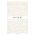 serviettes table dentelle blanc classique opacité réutilisable lavable machine table manger
