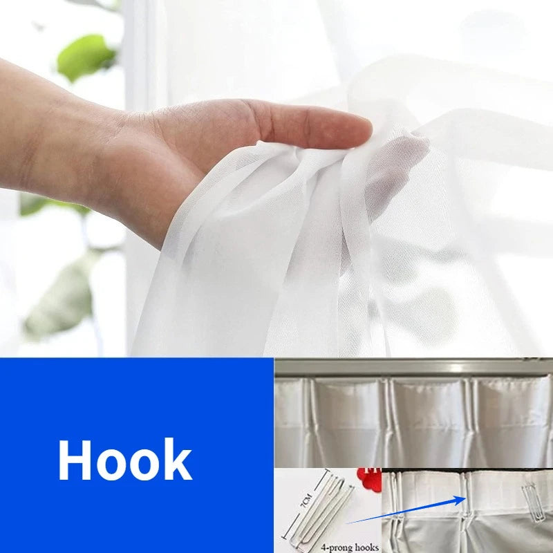 rideaux blancs plis tulles modernes translucides salon chambre coucher haute qualité