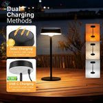lampe table moderne rechargeable solaire usb tactile noir blanc