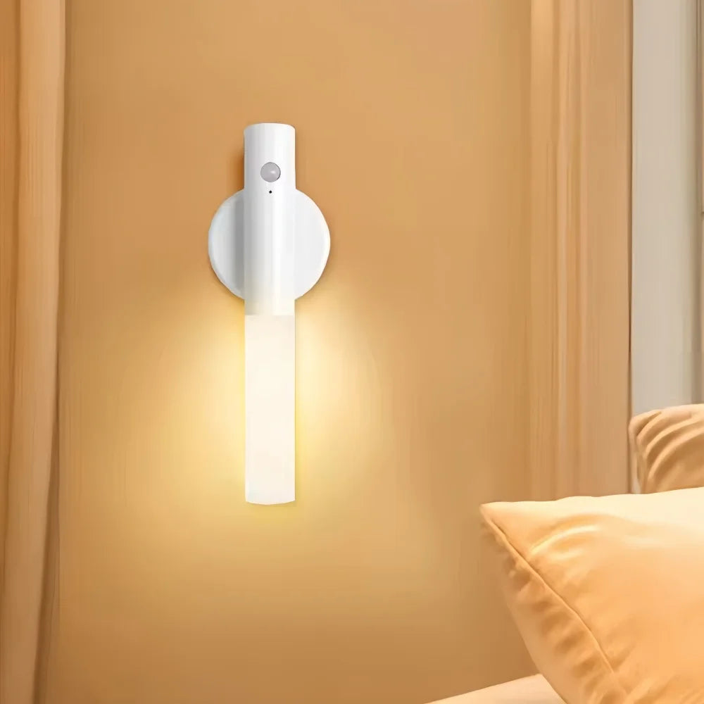 veilleuse led motion sensor lampe murale moderne blanc noir bois clair chambre entrée étude