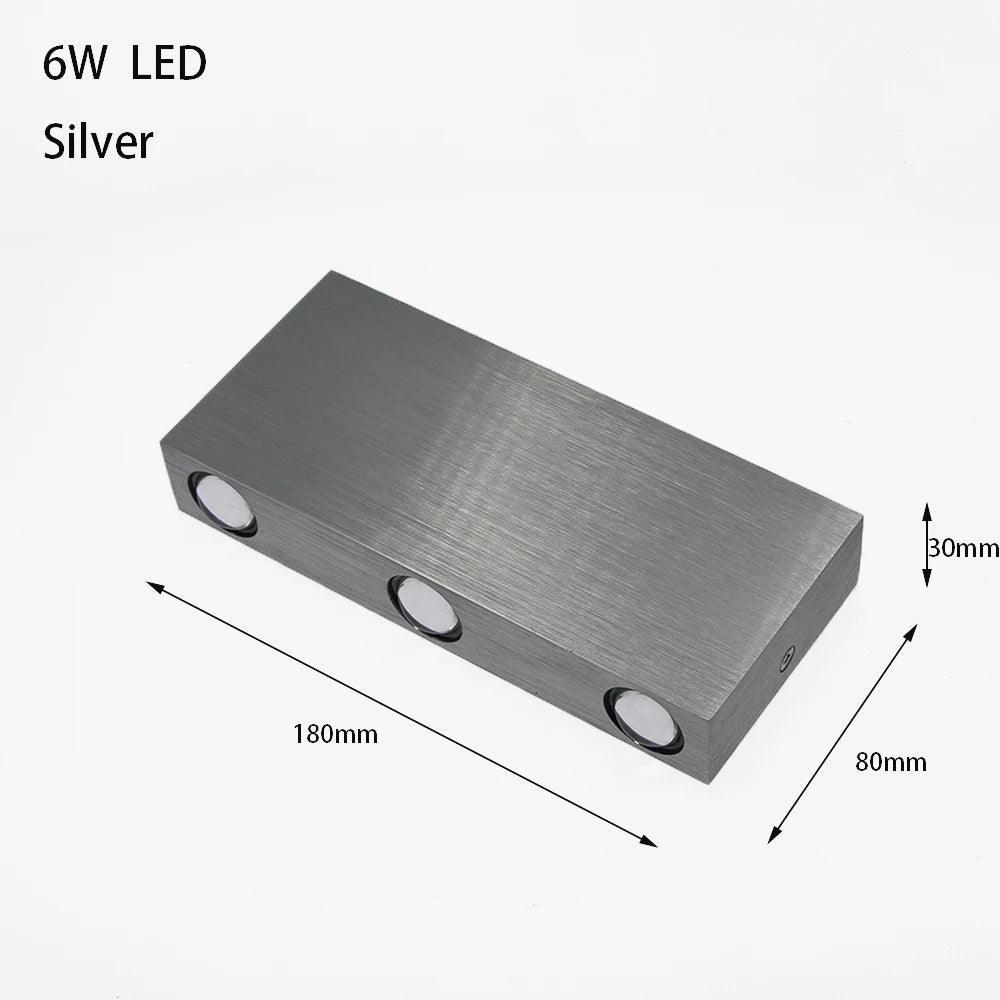 applique murale led moderne argent noir fixée mur vis incluse chambre salon