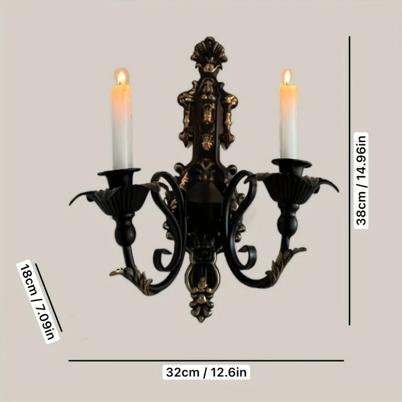 Lot de 2 chandeliers muraux en fer