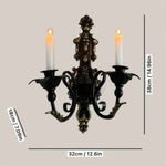 Lot de 2 chandeliers muraux en fer