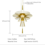 suspension lumineuse contemporaine or noir minimaliste métal cercles concentriques 249 2000 lumens