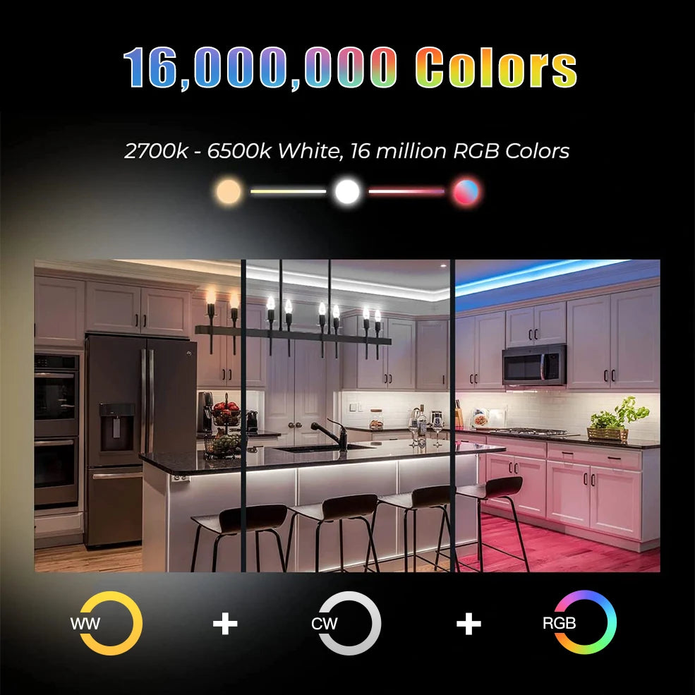 lampe led bougie blanc moderne base e14 wifi zigbee 1000 lumens 50000 heures