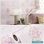 papier peint fleurs blanches classique adhésif résistant humidité écologique chambre salon vintage pastorale