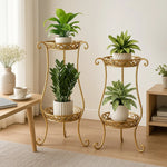 étagères métal or noir blanc plantes intérieur classique moderne autoinstallation multifonctionnels pots