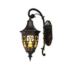 lampe murale classique ornée motifs floraux fixation noir ip65 ledextérieur résistante mưa