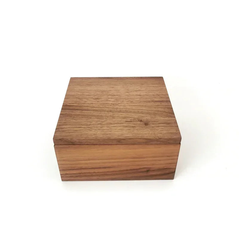 boîtes rangement bois minimaliste boîte cosmétique réutilisable rangement 1kg 1l carré marron naturelle