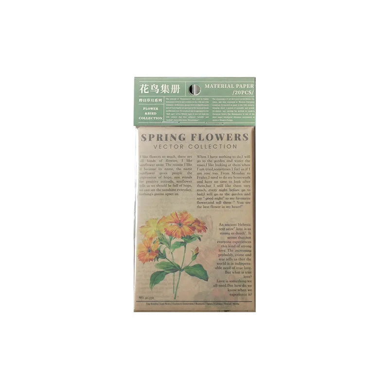papier décoratif vintage autocollants fleurs illustrations motifs géométriques scrapbooking journaux