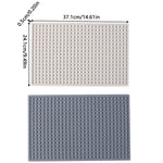 tapis silicone gris moderne points ronds adhésif cuisine résistant chaleur antidérapant collecteur résine
